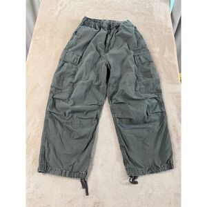 Carhartt WIP Jet Cargo Pants Mens Size Small Green Ripstop Wide Leg Rip Cord EUC